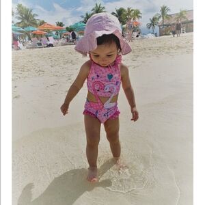 Swan cutout one piece swimsuit